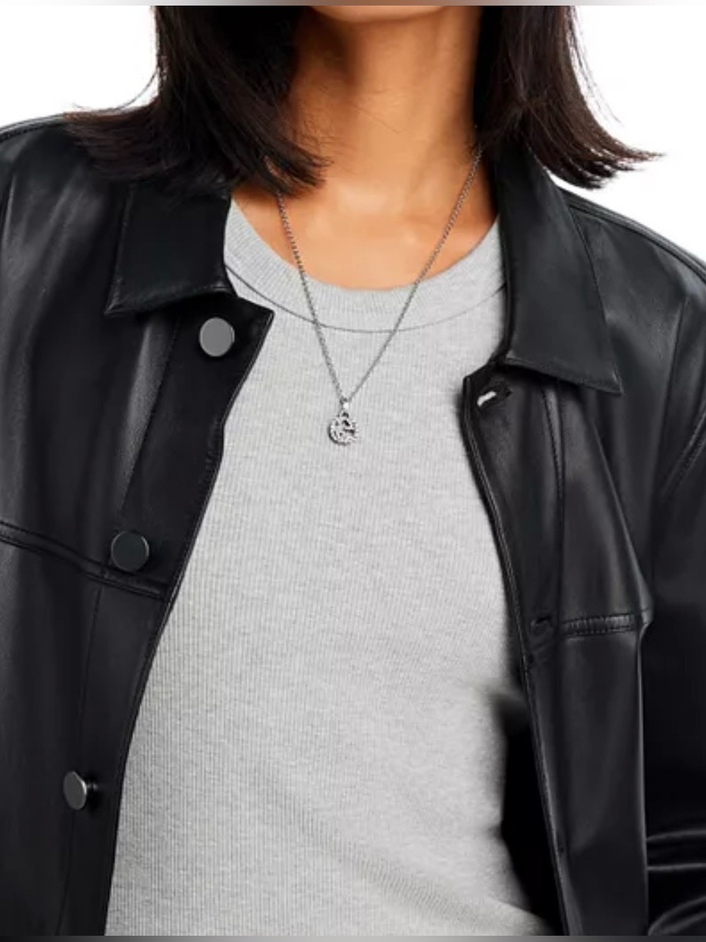 Gucci Silver Interlocking G Rope-Edge Pendant Necklace - Picture 2 of 9